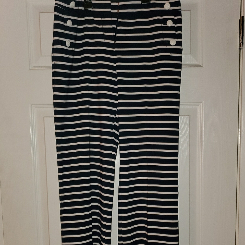 LIMITED NAVY AND WHITE STRIPE PANTS!